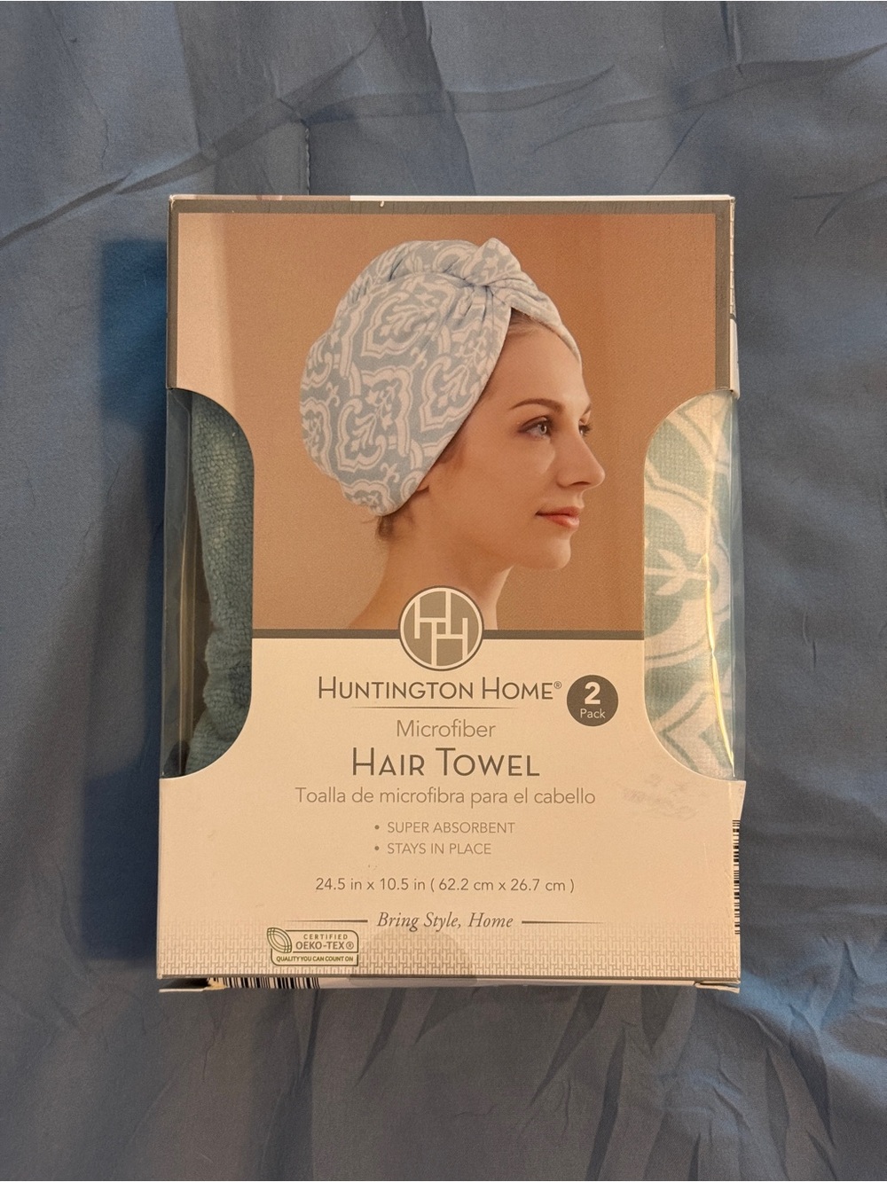 Huntington Home Microfiber Hair Towel - 2 Pack